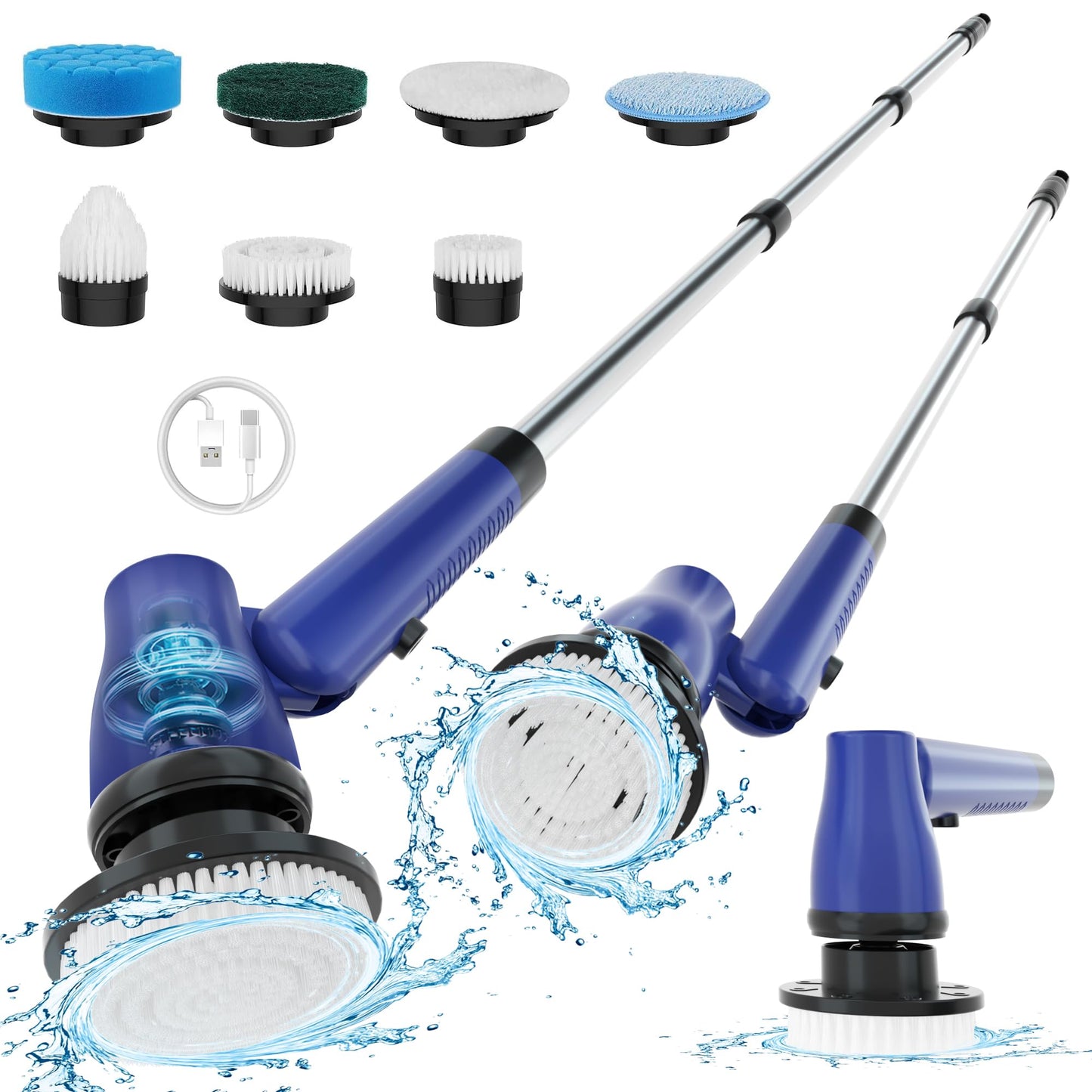 Keromee ハンドヘルド家庭用電気クリーニングブラシフローリング充電式ワイヤレスコードレススピンパワーブラシ WS-101